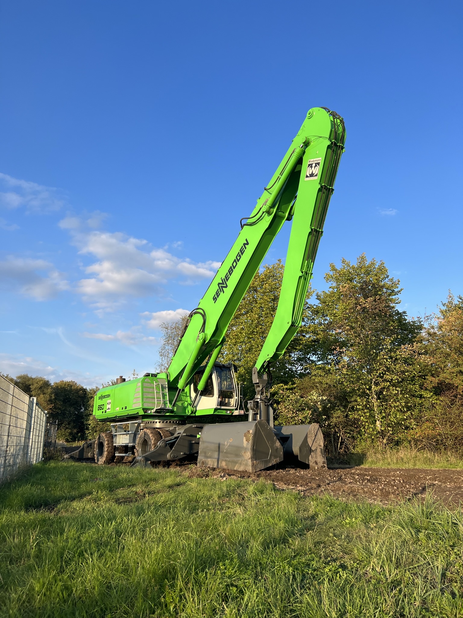 Seilbagger Sennebogen 860 der Firma Kiesabbau Wiedemann